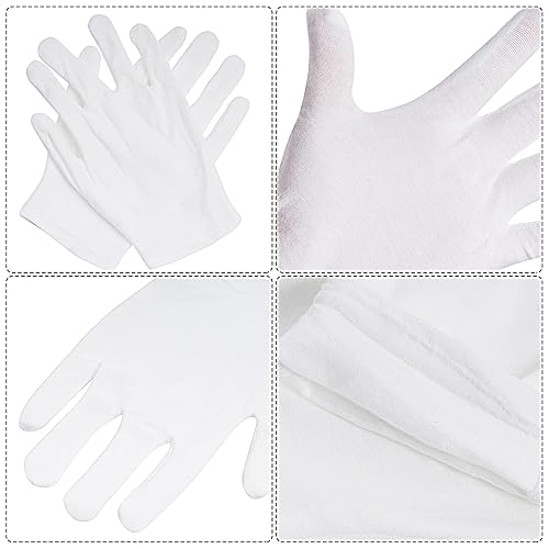 Vista 7 de jiebor Juego de 2 disfraz de payaso rojo, accesorios para la nariz, pajarita, guantes blancos para fiestas de Halloween, carnavales