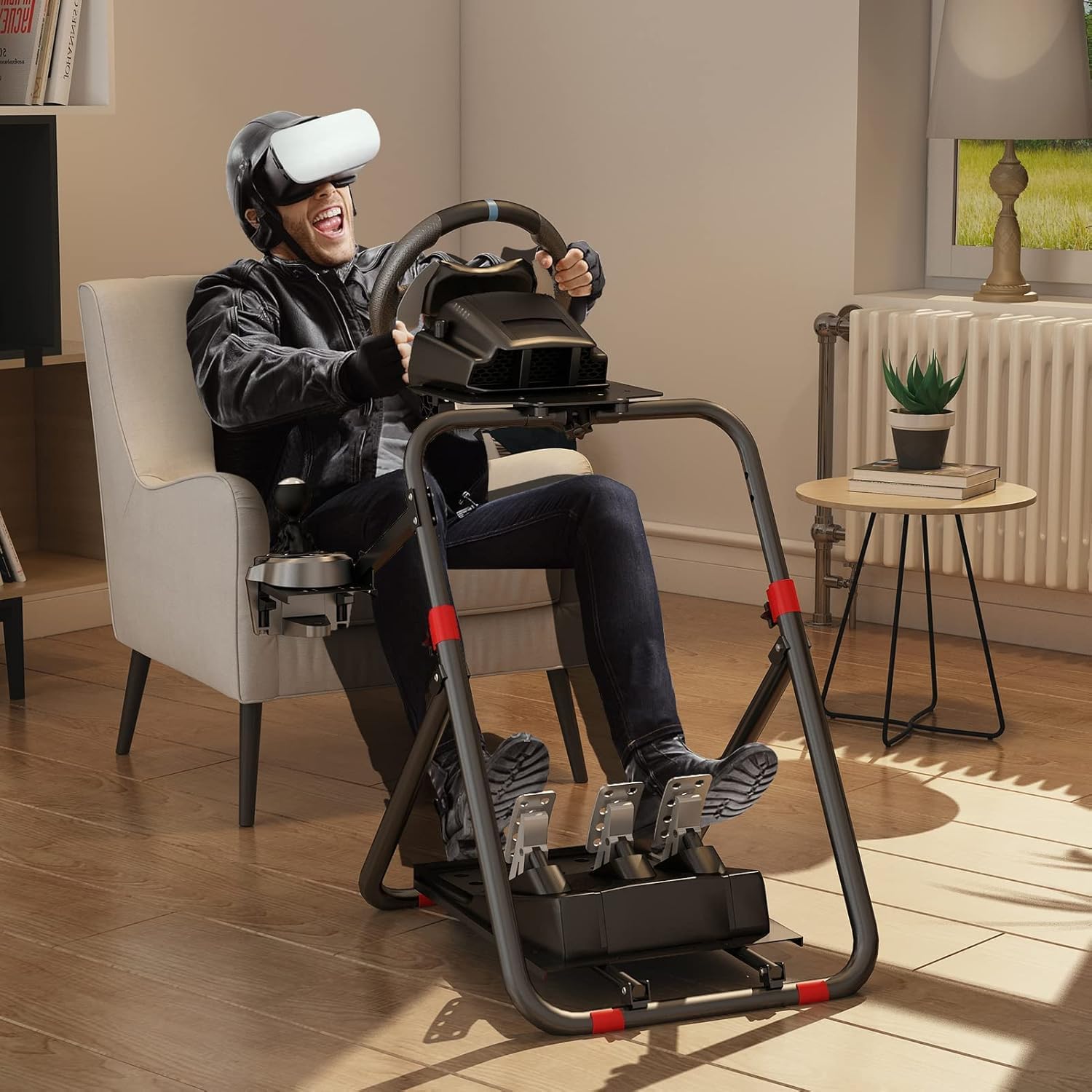 DIWANGUS Lenkradständer, Schnelle Montage Geeignet für Logitech G923 G920 G29 G27 G25, Faltbar Lenkrad Ständer Geeignet für Thrustmaster T248X T248 T300Rs TX T150 PS4 PS5 Xbox 360 Xbox - 3