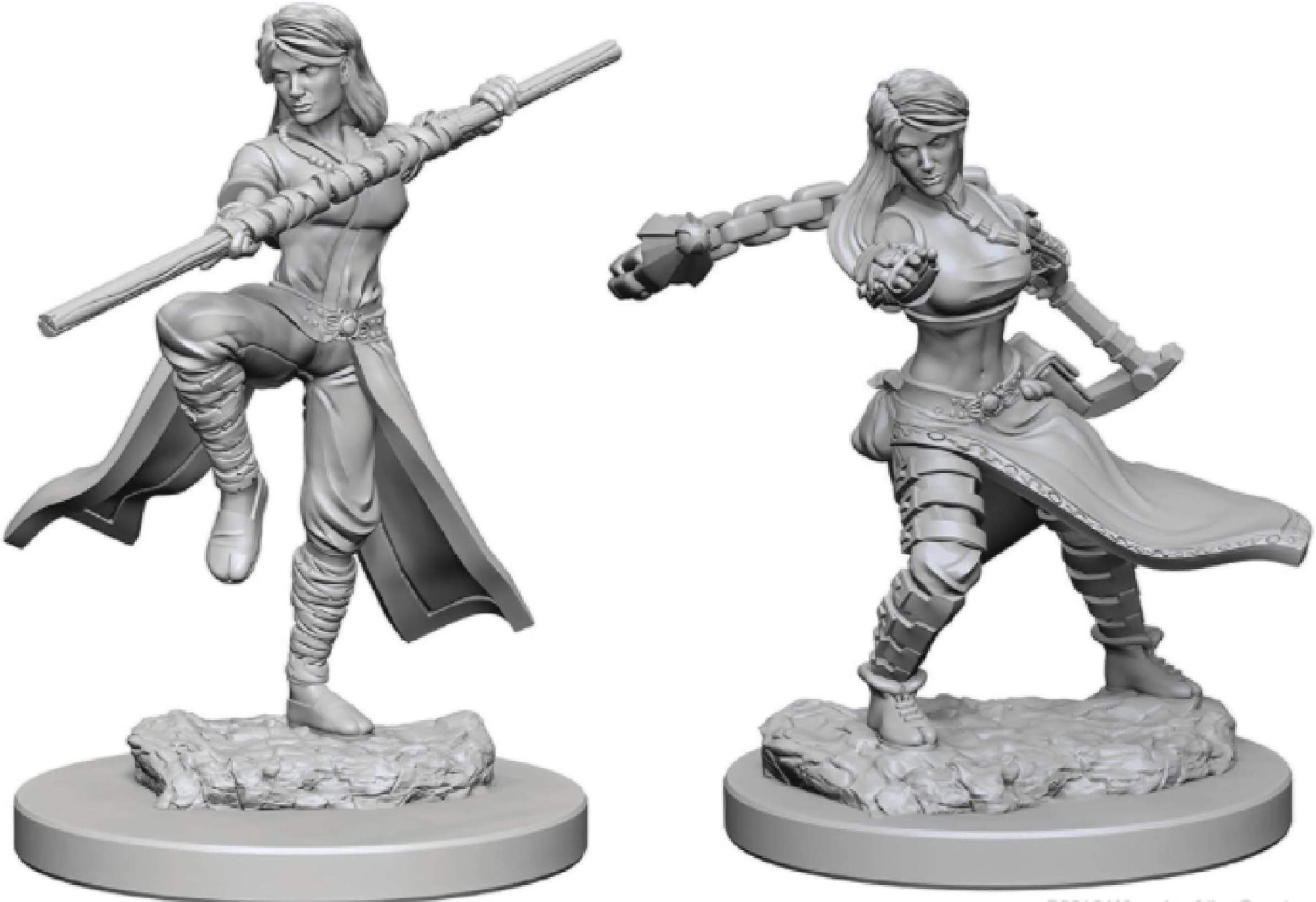 NECA D&D Nolzurs Marvelous Unpainted Miniatures: Wave 2 Pcs : Human Female Monk