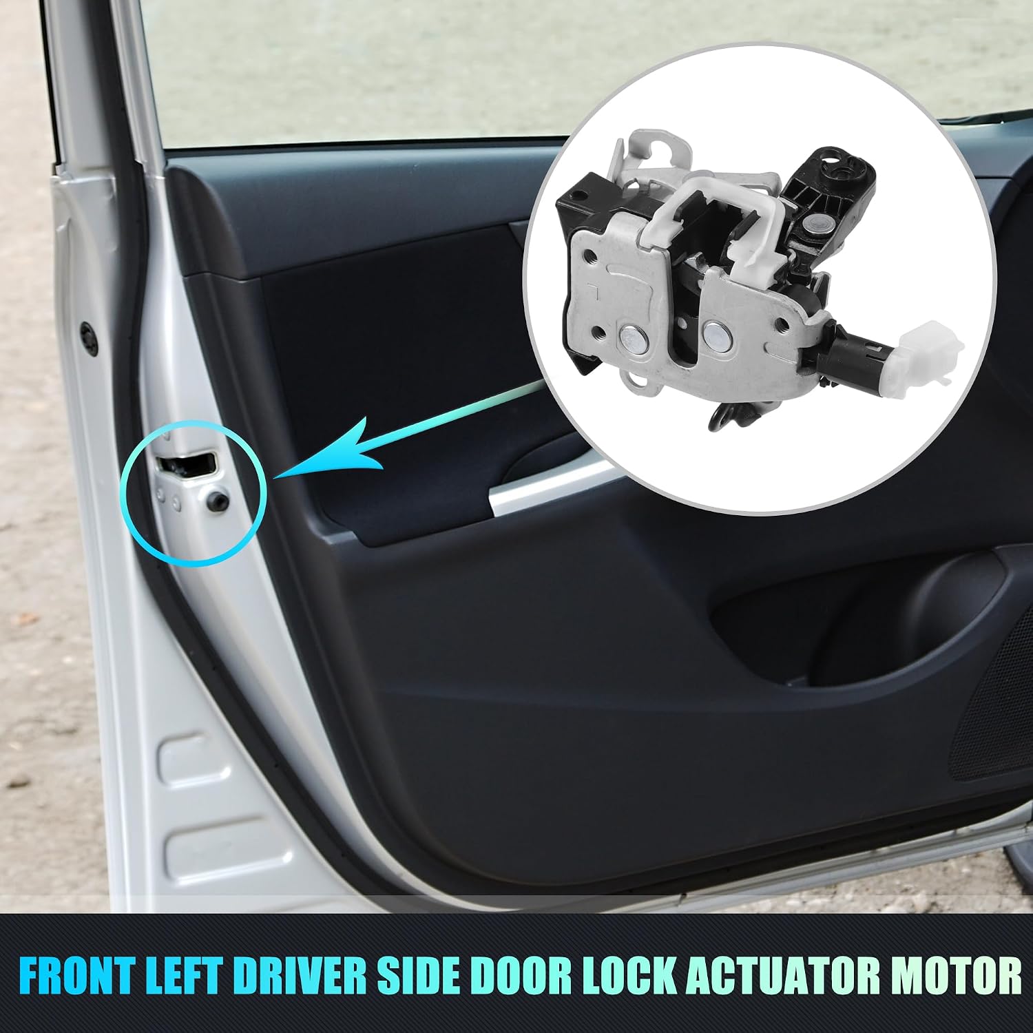 uxcell Replacement Front Left Driver Side Power Door Lock Actuator Motor for Ford for Ranger 2005-2011 Door Latch Actuator Assembly Replace No.4L5Z1021813AA/8L5Z1021813A Silver Tone