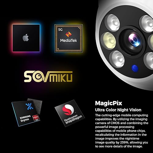 Miniatura 6 de Sovmiku CA3 AI Auto Tracking Mini 2K cámara de seguridad inalámbrica para exteriores, audio bidireccional, fácil de configurar, cable de