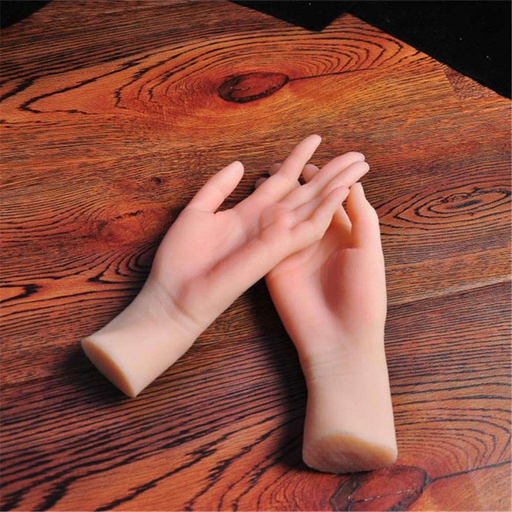Piedi o Mani in Silicone, Mani morbide per Pratica di Nail Art, Modello di Mano in Silicone Manichino Flessibile in Silicone Morbido Realistico Manichino per Braccialetto ad Anello