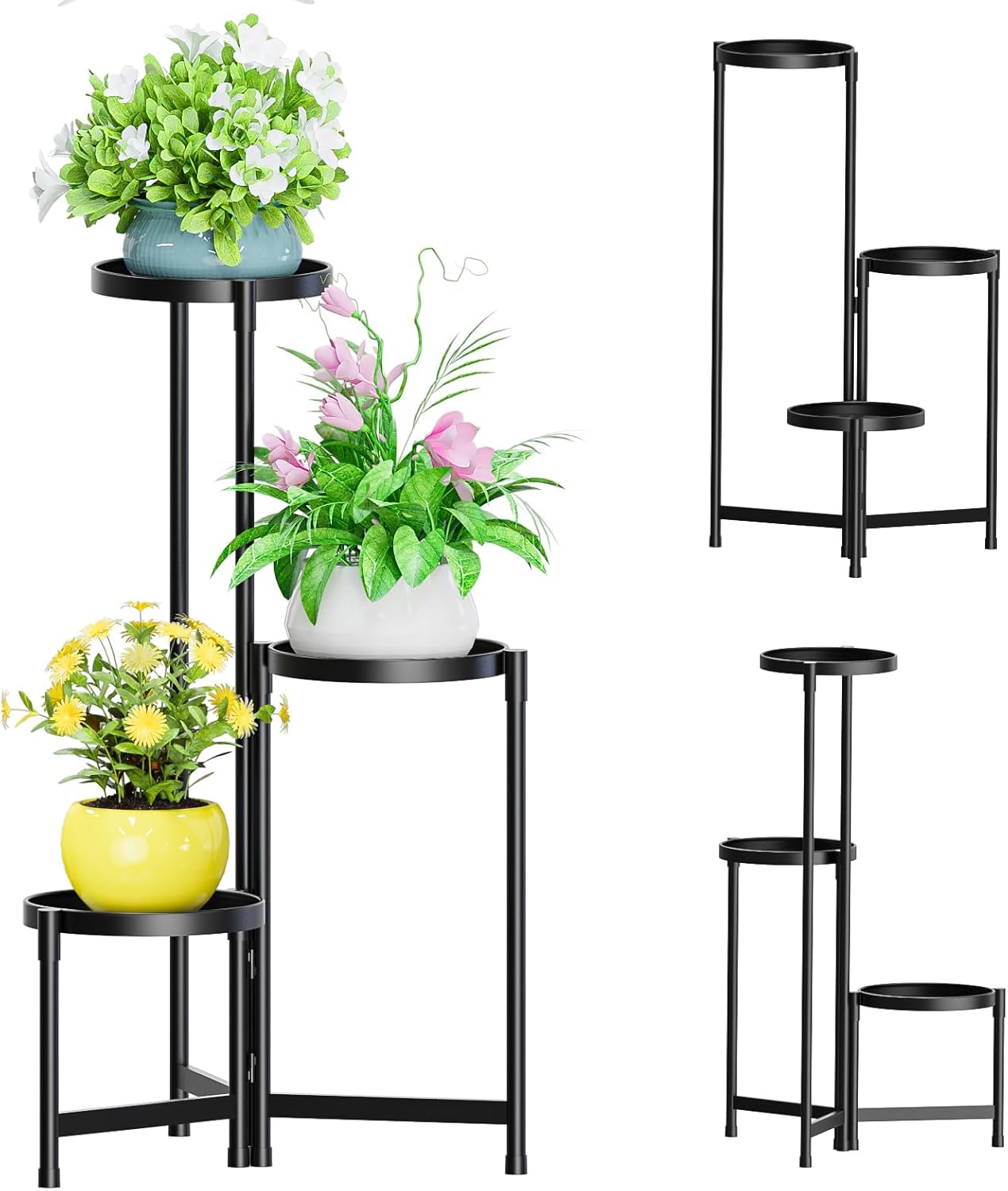 MOKANI Metal Plant Stands Indoor Clearance, 3Tier Plant