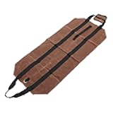 Luqeeg Waxed Canvas Log Carrier Bag, Wood Tote Water for Indoor Outdoor, Fireplace Stove Accessories Firewood Wood Carrying Bag at Home or for Camping Trip (Coffee)