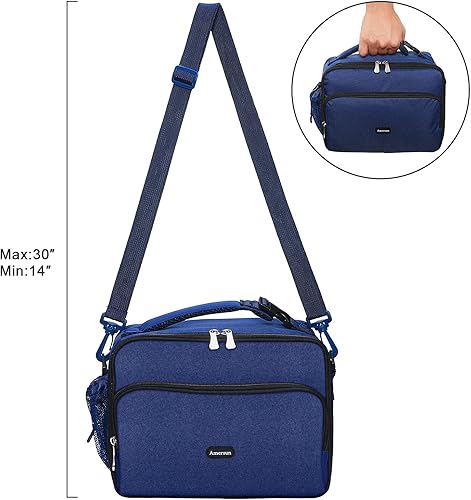 Miniatura 6 de Amersun - Lonchera térmica duradera con correa ajustable para llevarla en el hombro, para la escuela, mantiene los alimentos frescos, para niñas y