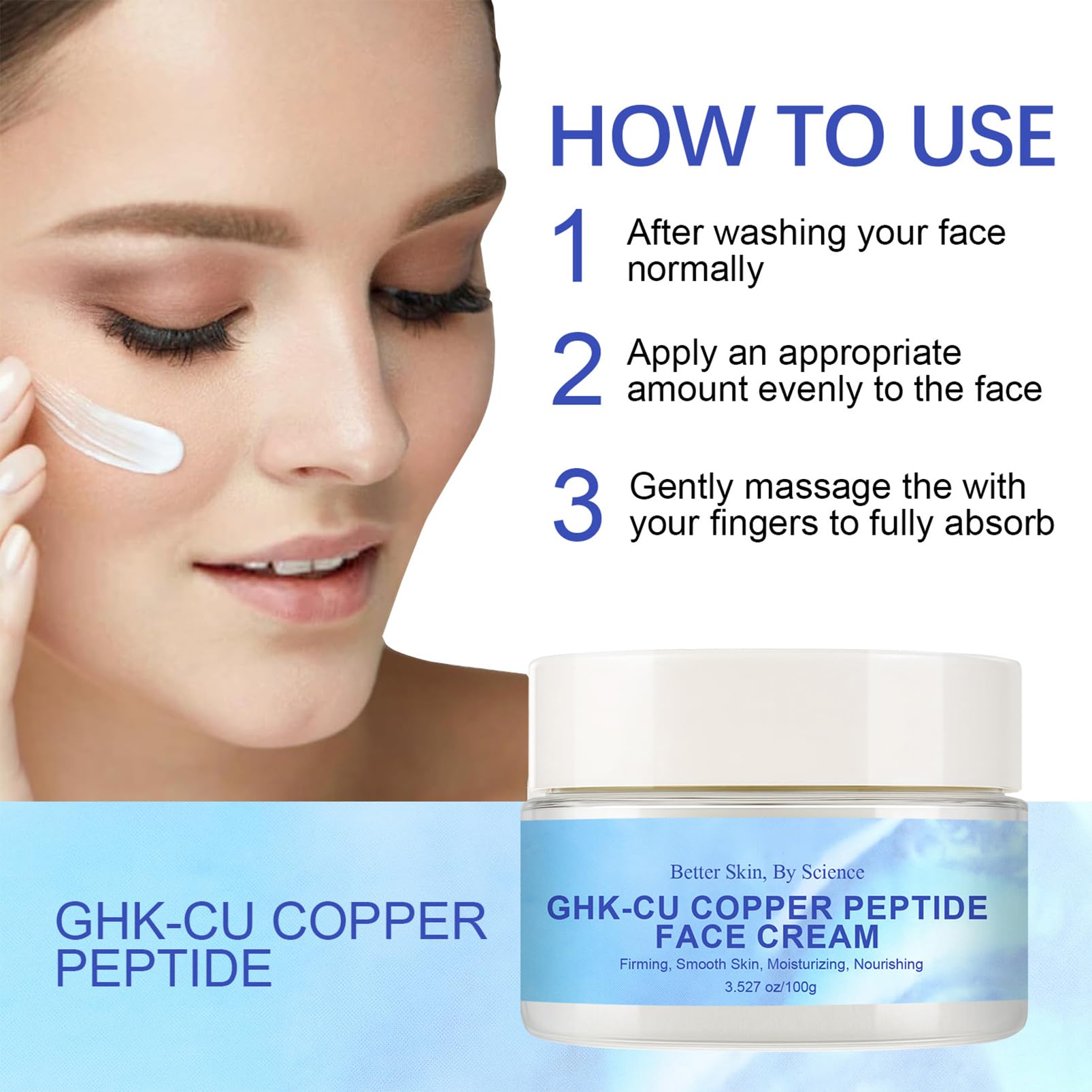 ghk cu krem GHK-CU miedziany peptydowy do twarzy – krem przeciwstarzeniowy – GHK-CU Copper Peptide krem do twarzy, nawilżający, ujędrniający skórę, redukuje zmarszczki, do wszystkich rodzajów skóry Uroda Salsas