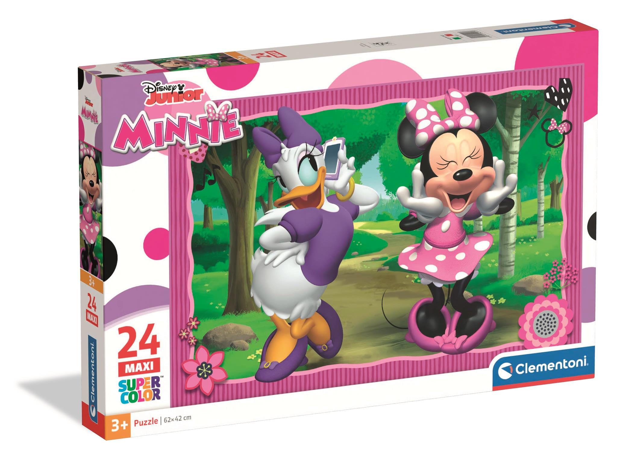 Clementoni Puzzle 24 pieces Maxi, Disney Minnie, Puzzle for Kids 4+ Years, Made in Italy, 24091