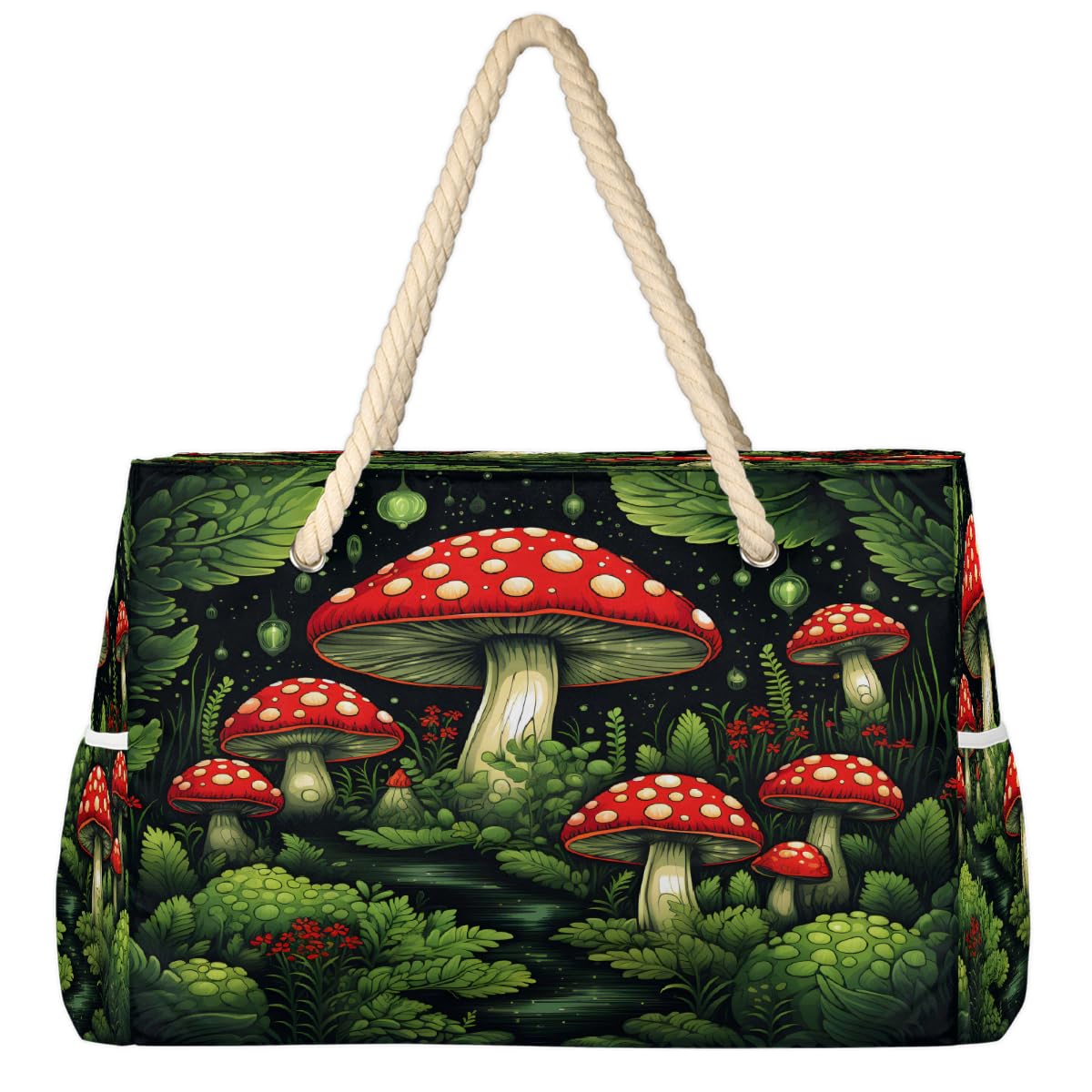 Große Strandtasche mit Reißverschluss, wasserdicht, sanddicht, Strandtasche mit Seilgriffen, mehrere Taschen für Damen, Reisen, Pool, Fitnessstudio, Familie, Urlaub, Essentials