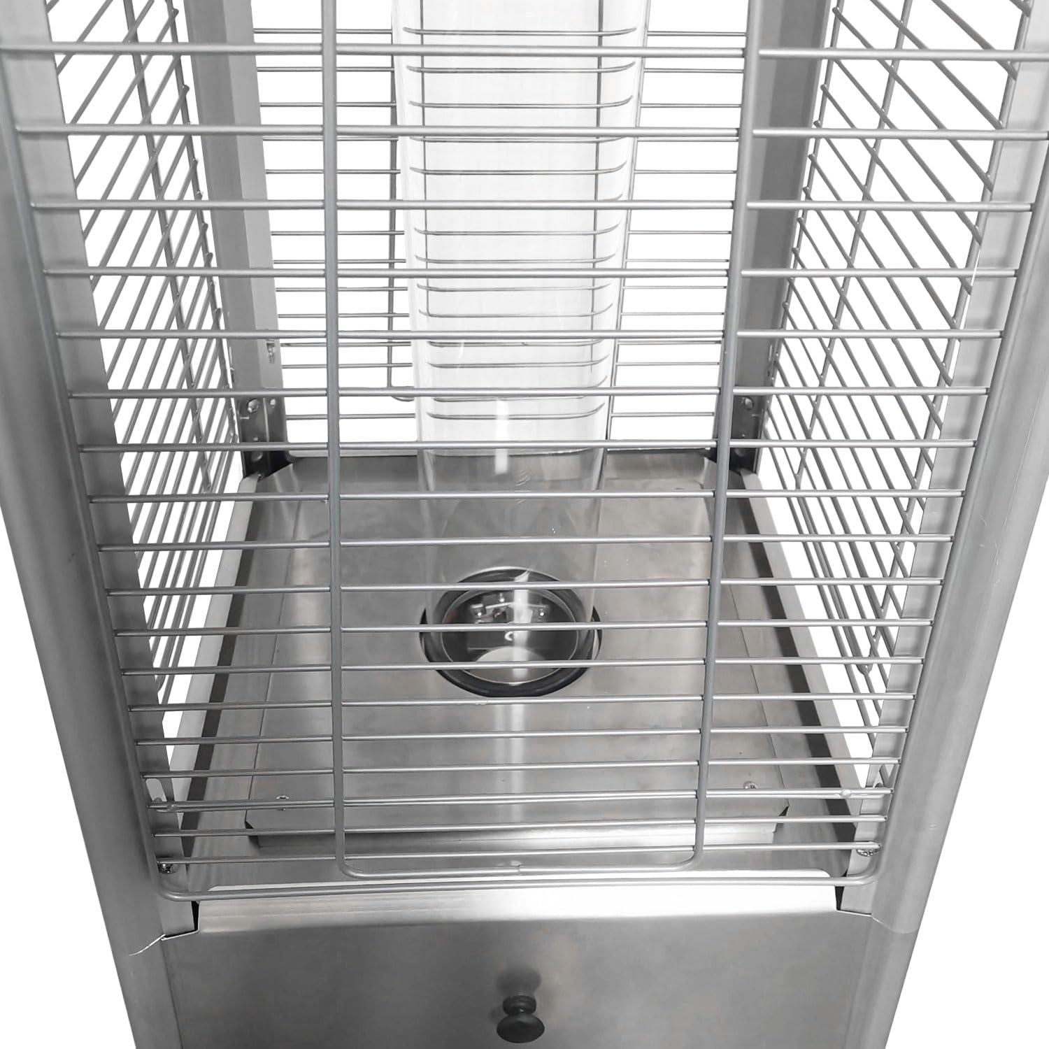 Happy Garden Parasol Chauffant au gaz Stockholm 13kW en INOX + Housse de Protection