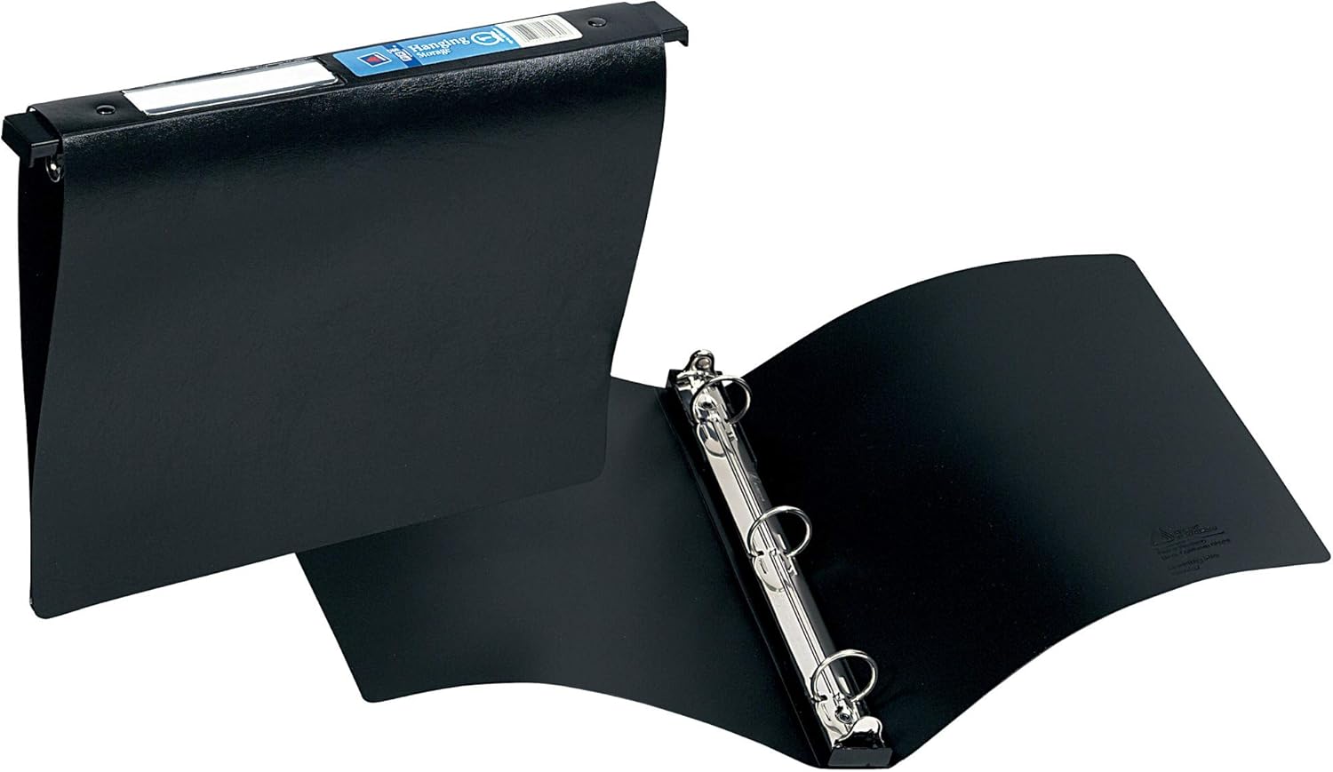 Avery Hanging Storage Flexible 3 Ring Binders, 1" Round Rings, 175-Sheet Capacity, Black, 4 Pack (17708)