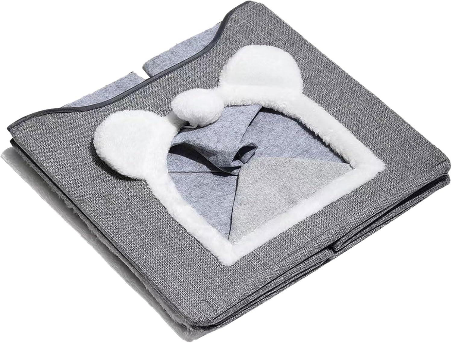 Soft Bed Foldable House Winter Warm Large Cave with Hanging Scrapers Pet Sleep House