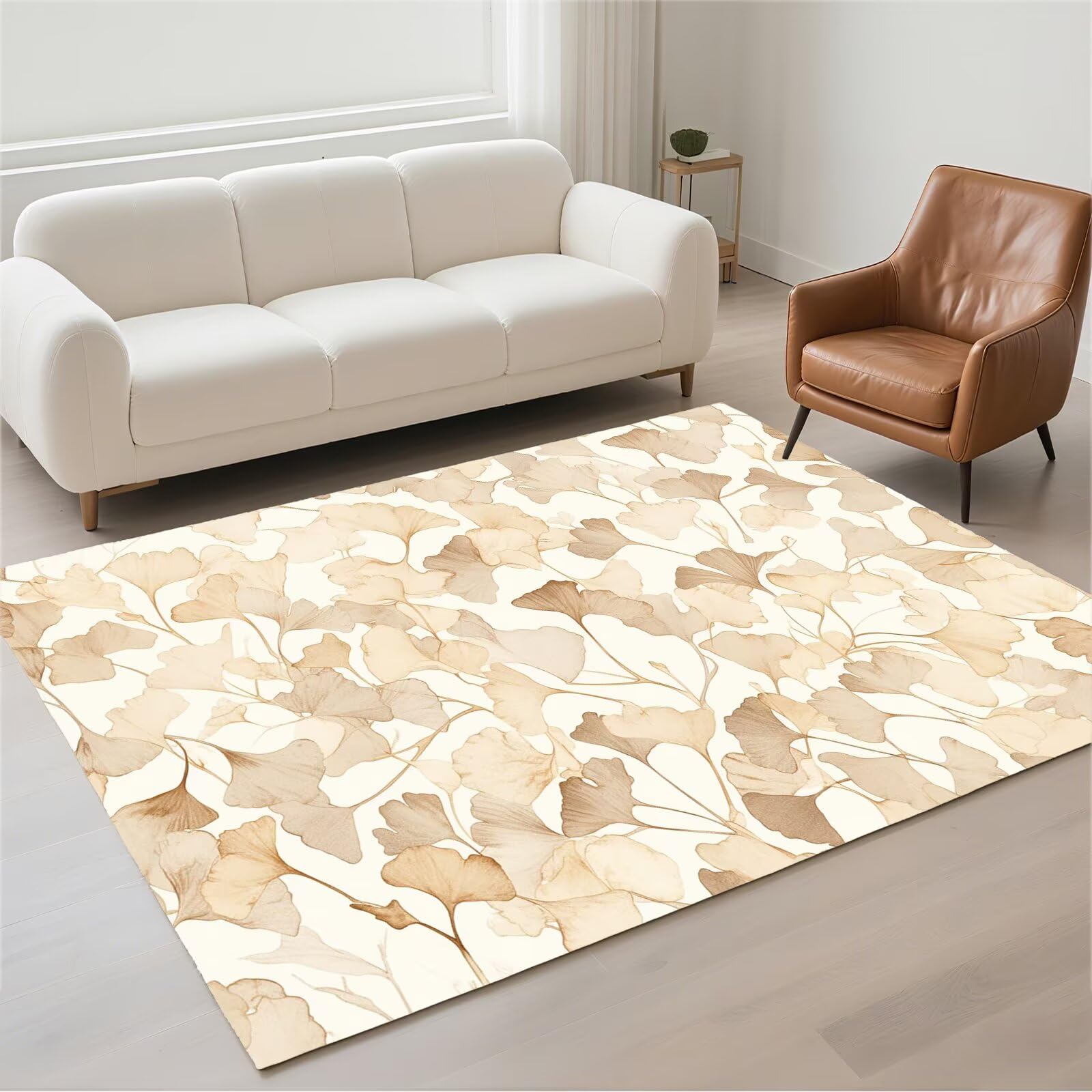 Tapis salon antidérapant beige 50x80cm : la solution lavable contre les glissades