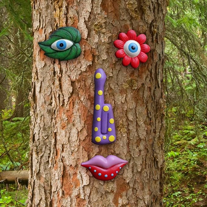 Amazon.com: INNOLITES Larger Tree Faces Decor Outdoor, Color Tree Face ...