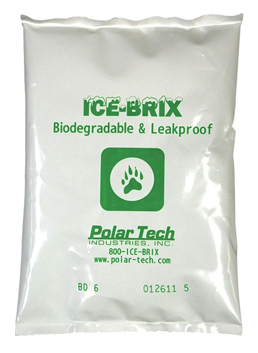 Ice-Brix Poly Pouch, Reuseable, Biodegradable, Leakproof, 6 oz.
