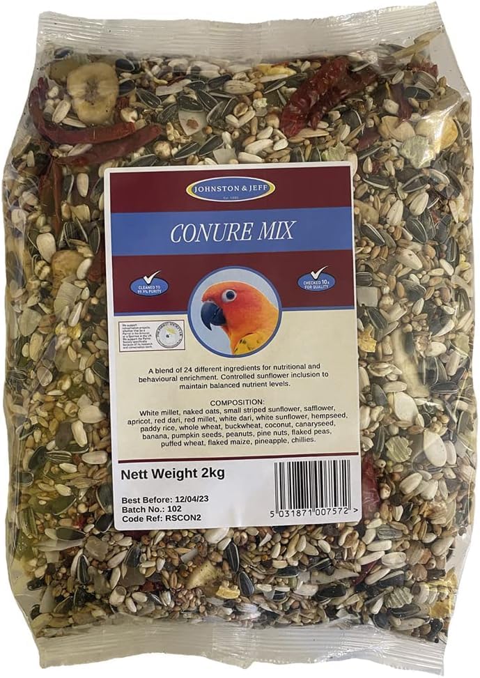 2kg Conure Mix - Premium Conure Blend Bird Food - Tailored Nutrition for Large and Small Conures - Specially Formulated Mix for Vibrant Feathers, Strong Bones, and Lively Energy!