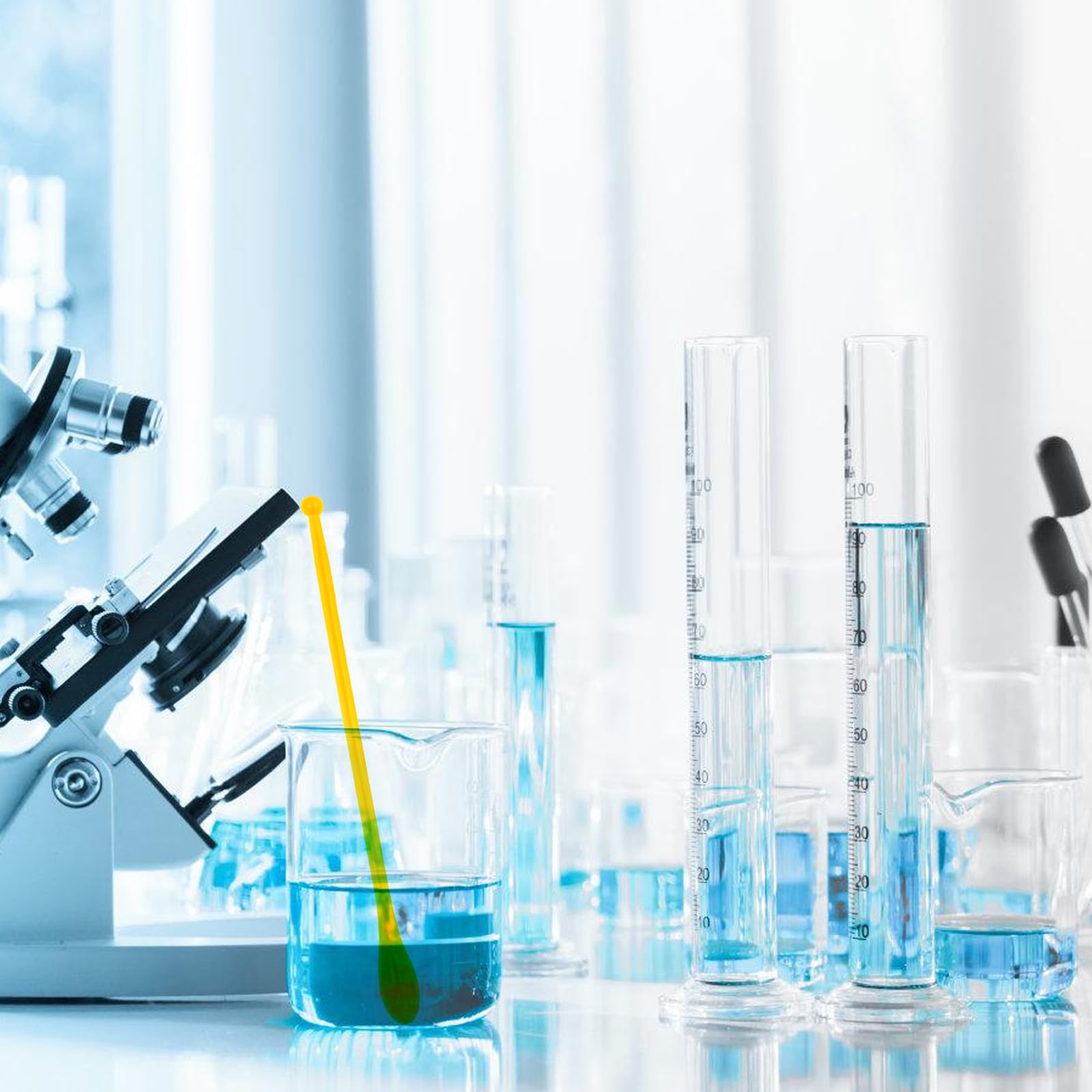 50 Stück Laborlöffel, doppelseitig, Laborspatel, Probenmesser für Reagenzmessung und Chemie, Experiment, Laborbedarf