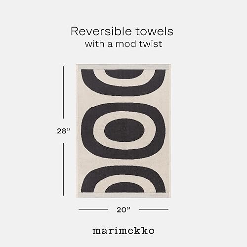 Miniatura 3 de MARIMEKKO Melooni - Toalla de mano de algodón de rizo (carbón)  Toallas de mano con formas naturales  28 x 20 pulgadas