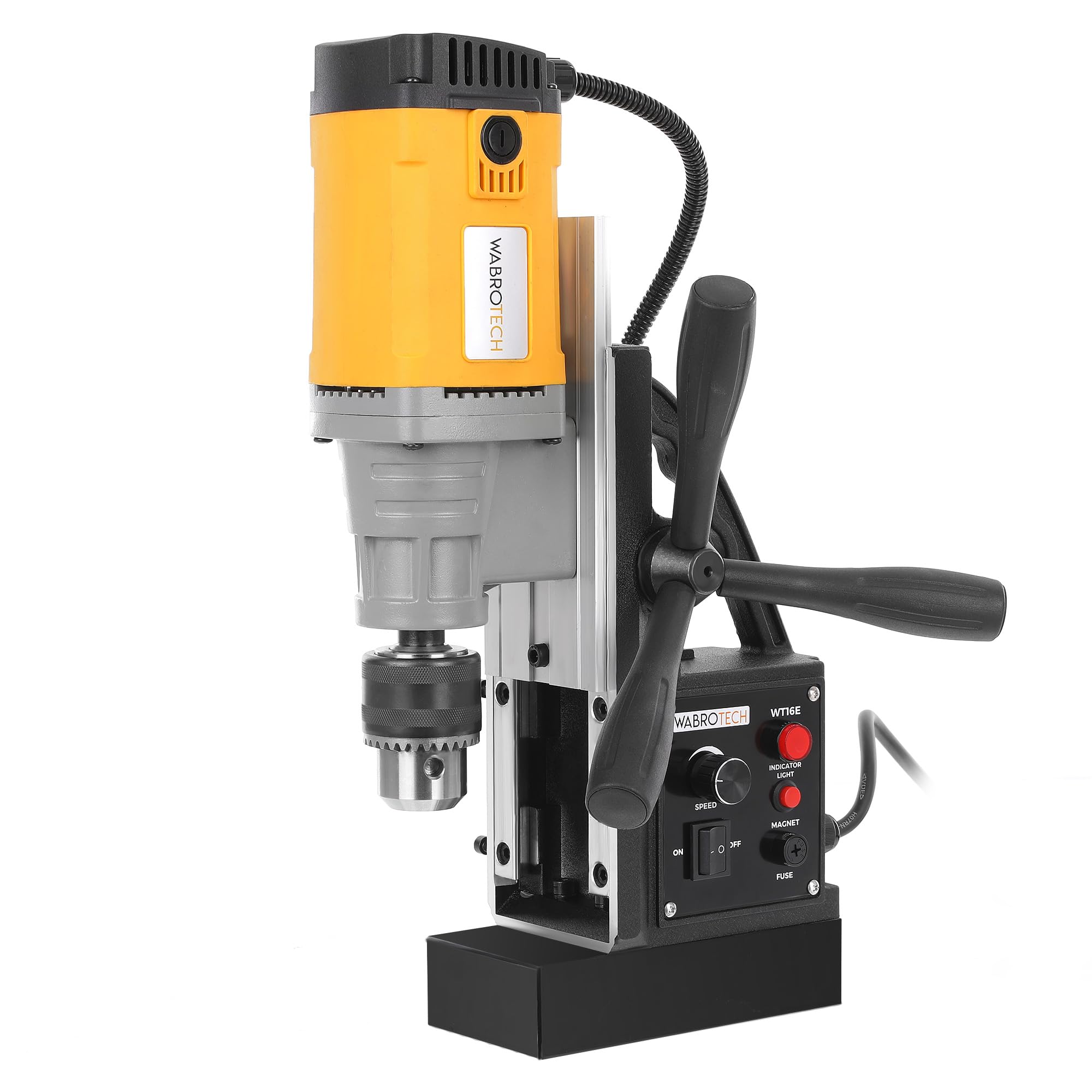 WT16E Magnetbohrmaschine Ø 30 mm - Magnet Kernbohrgerät 680 U/min - Magnethaltekraft 11500 N - Tragbar Magnetbohreinheit 1380 W für Metallbearbeitung – Kernbohrmaschine 10 kg – Magnetbohrer