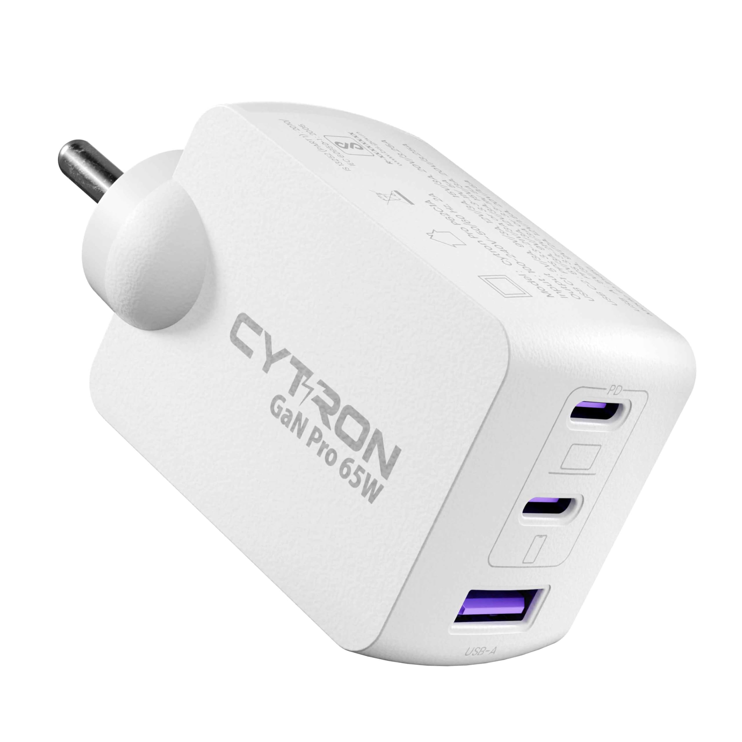 CYTRON 65W Gan Charger,Pd 65 Watt Charger Type C for MacBook,Hp,Dell,Lenovo,Asus|45W Charger Type C for Samsung,iPhone,Ipad,Nothing Phone 2,Google Pixel (Use Original Apple Charger Cable),Black (B0CW5WFSQR) Amazon Price History, Amazon Price Tracker