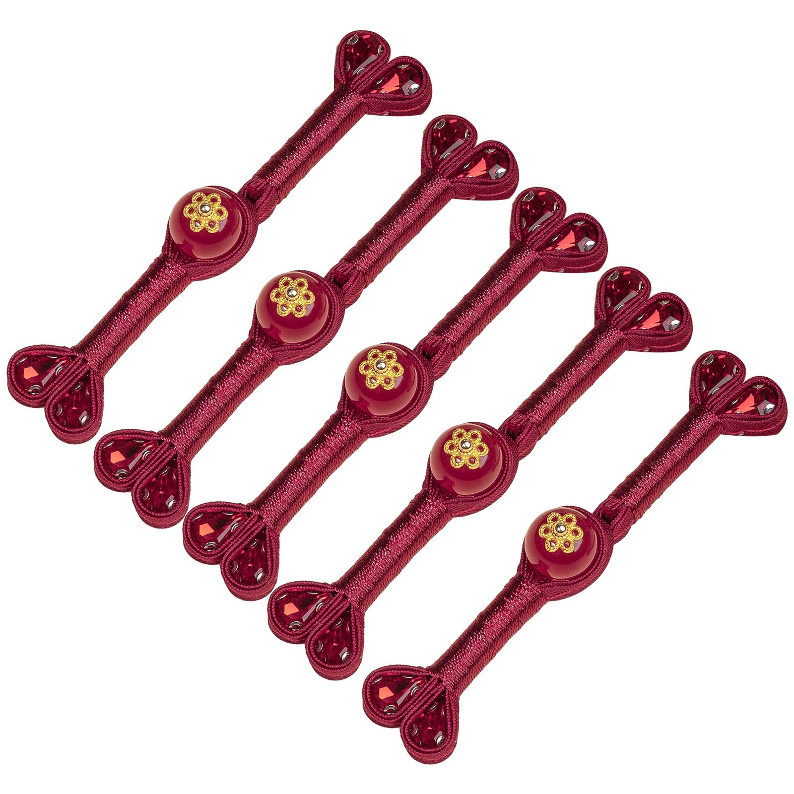 Zxfdsfdbnm Cc 5Pcs Cheongsam Knot Button Decorative Chinese Knot Button Sewing Closure Fasteners For Dress Cloaks Coat Decoration Sateen Tailcoat Tie Clip