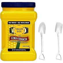 Corn Starch Powder 35 oz Multi-Purpose Thickening Agent for Cooking & Baking Ideal for Sauces, Gravies, Soups, Pie Fillings, Stir Fry & Gluten Free Baking Ingredient with Dumbass Coffee Mini Metal Shovel Spoons Corn Starch Shovel Spoons