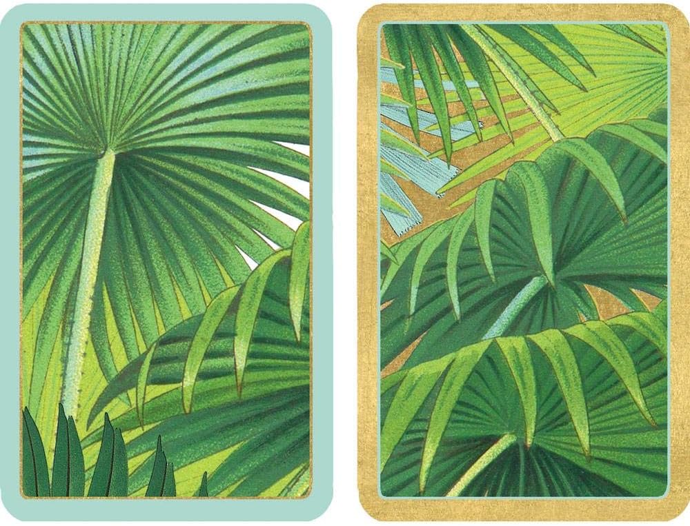 Caspari Palm Fronds Playing Cards - 2 Decks Included