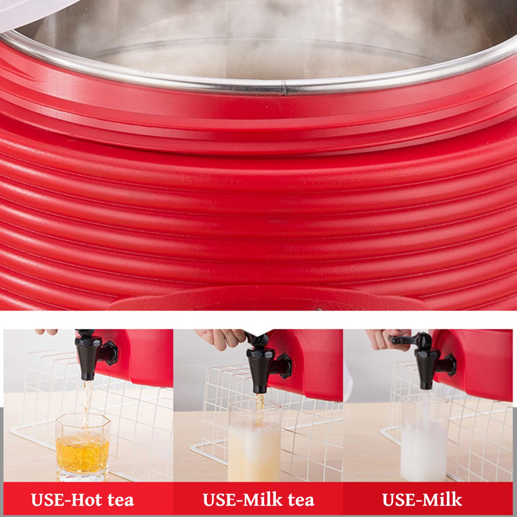 Distributeur de boissons isolé, 2 gallons, intérieur en acier inoxydable
