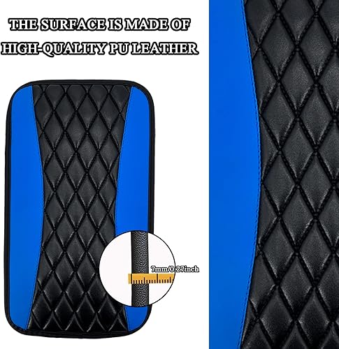 Miniatura 3 de tobenbone Almohadilla de consola central de automóvil, protector de cuero impermeable para reposabrazos y caja de asiento, accesorios cómodos para