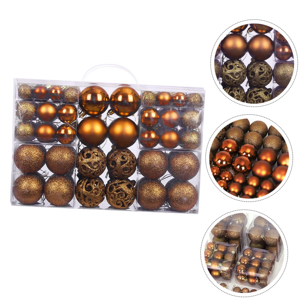 Garneck 100pièces Boules de Noël Décoratives à Suspendre Pendentifs pour Sapin de Noël