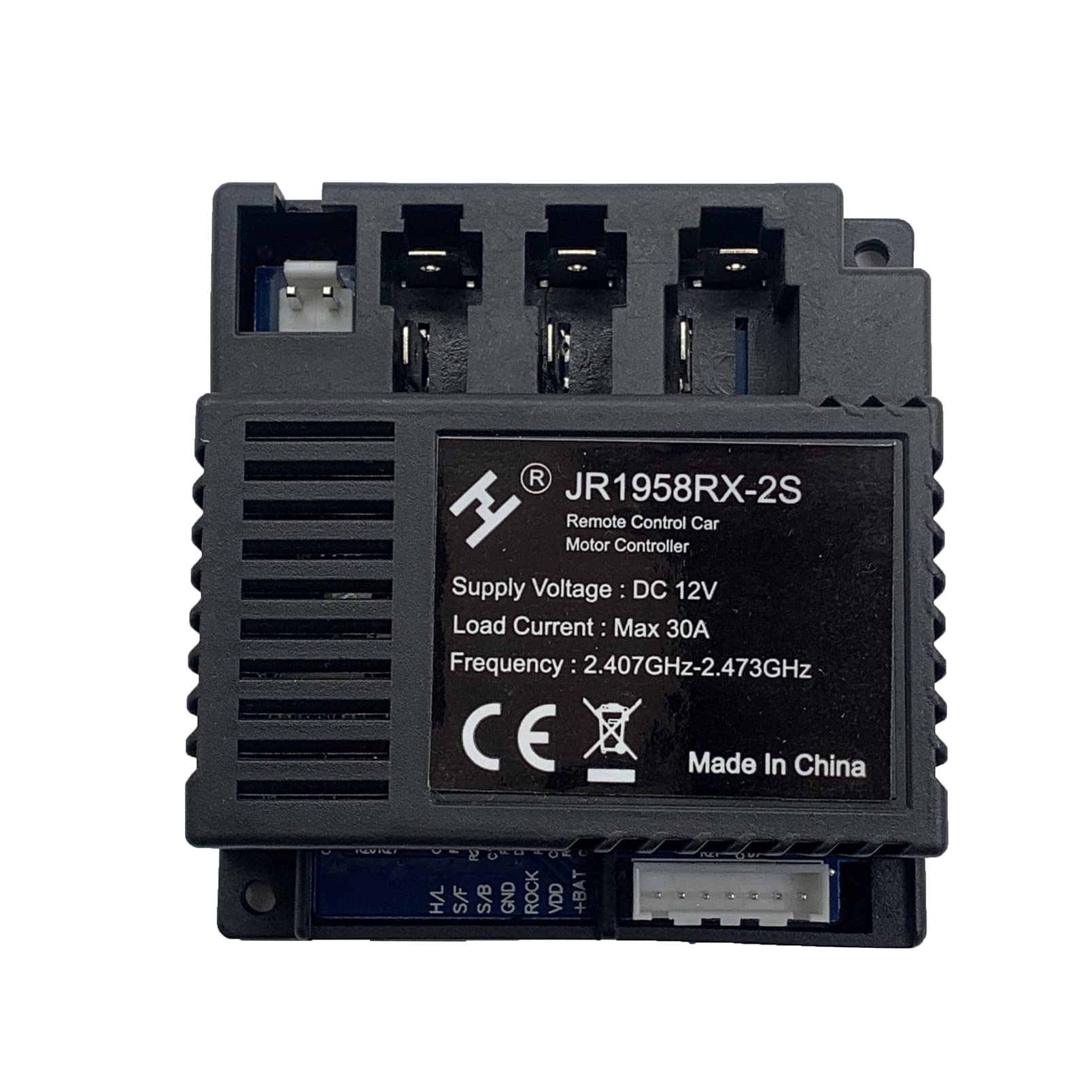 FULIHUA JR1958RX-2S 2.4G Remote Control and Receiver, for Kids Ride On Toys, 12V Control Box Motherboard Accessories Ride On Car Replacement Parts