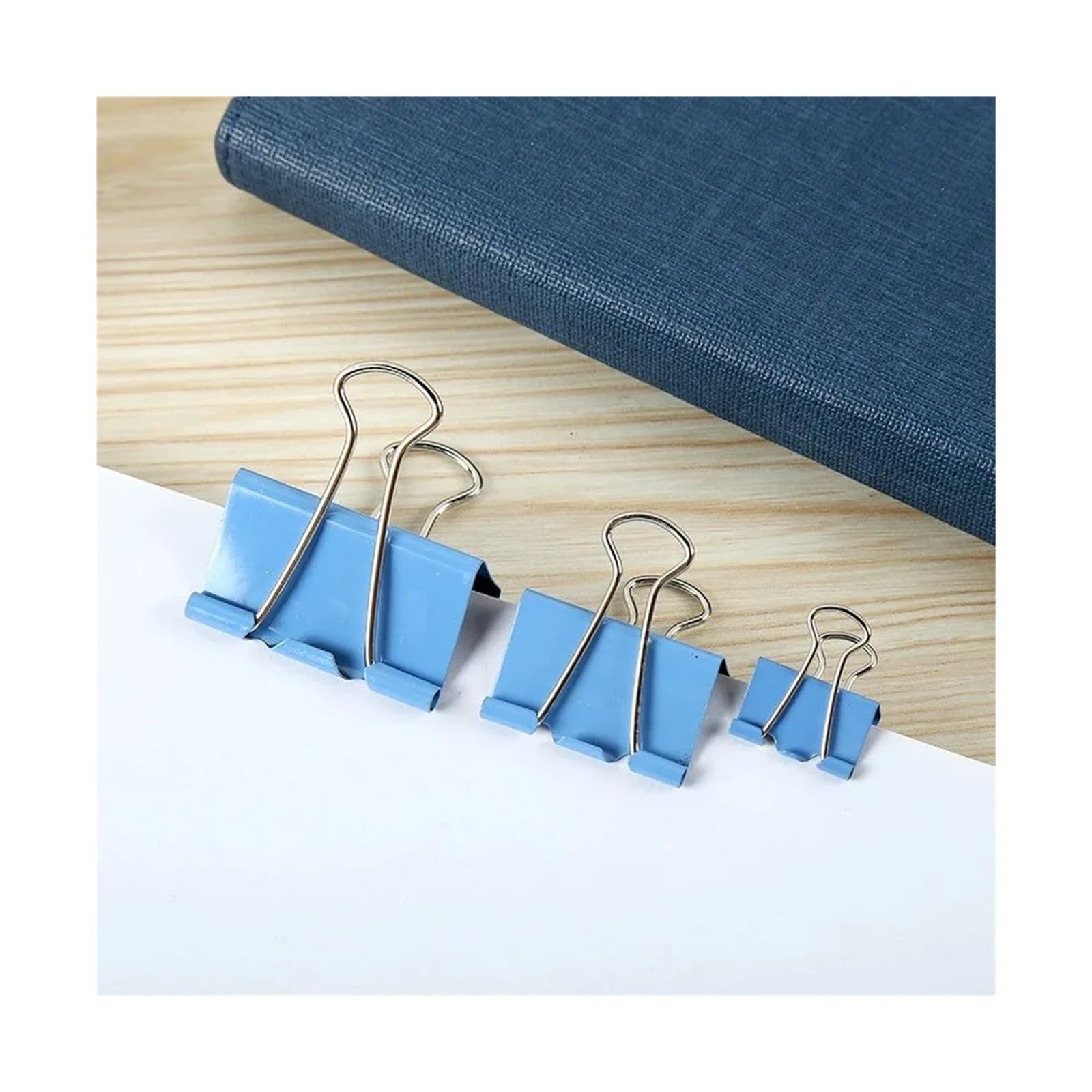 Foldback Klammern 100 Stück Metall-Bindeklammern, bunte Datei | Büroklammer Mini, verwendet for Bücher, Schreibwaren, Clip, Schule, Bürobedarf(41mm)
