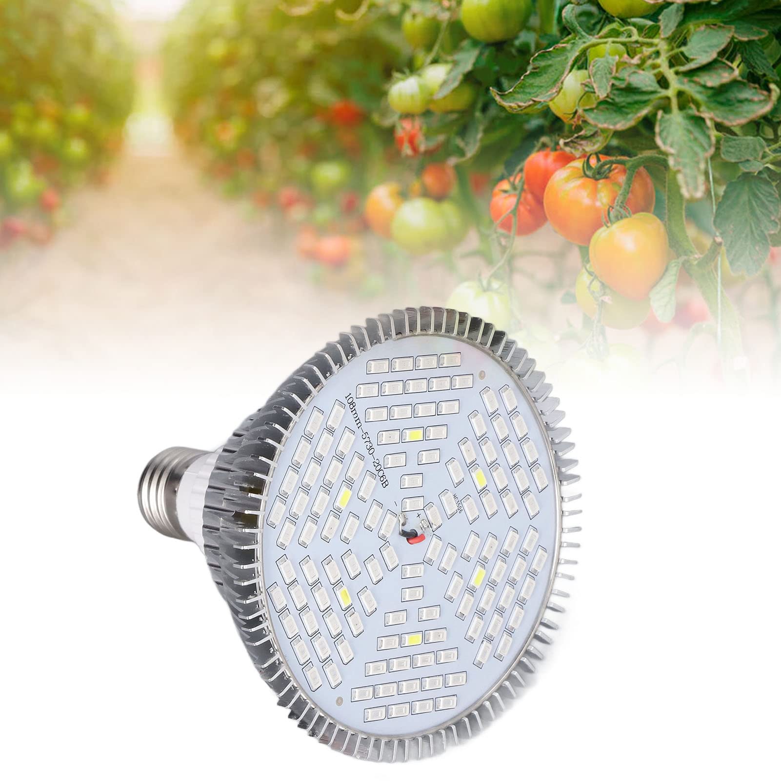Lampadina da 85 V a 265 V a LED per Coltivazione di Luci, Lampadine per Lampade in Crescita, E27 a Basso Consumo Energetico a Spettro Completo a Basso Calore per Piante a LED per (80W, 120 perline)
