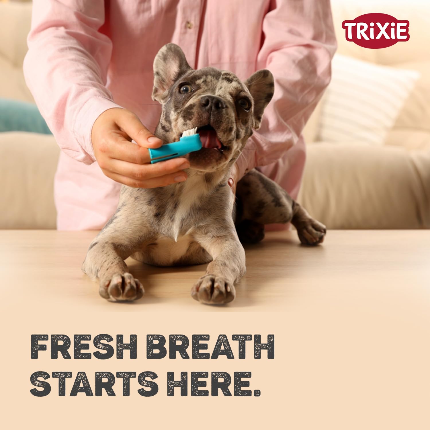 Trixie: - Tooth Brush Set | Finger Brush for Dogs and Cats | Made with Soft Bristles to Gently Clean Teeth, Prevent Gum Disease and Tooth Decay | Helps in Providing Dental Care – Pack of 2 (6cm) 3