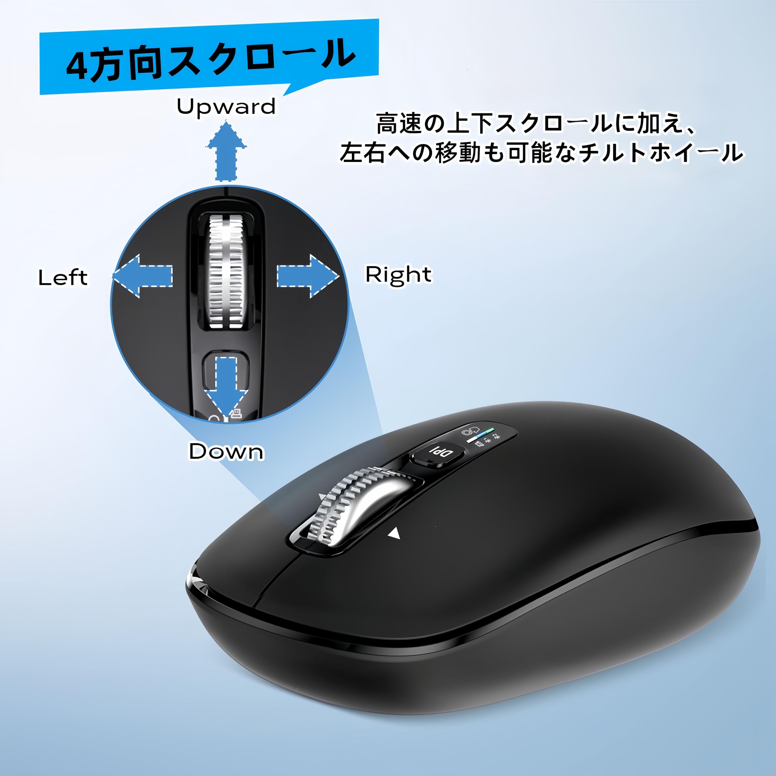 Amazon | INFINMIND ワイヤレスマウス Bluetooth＆USB両対応 高速