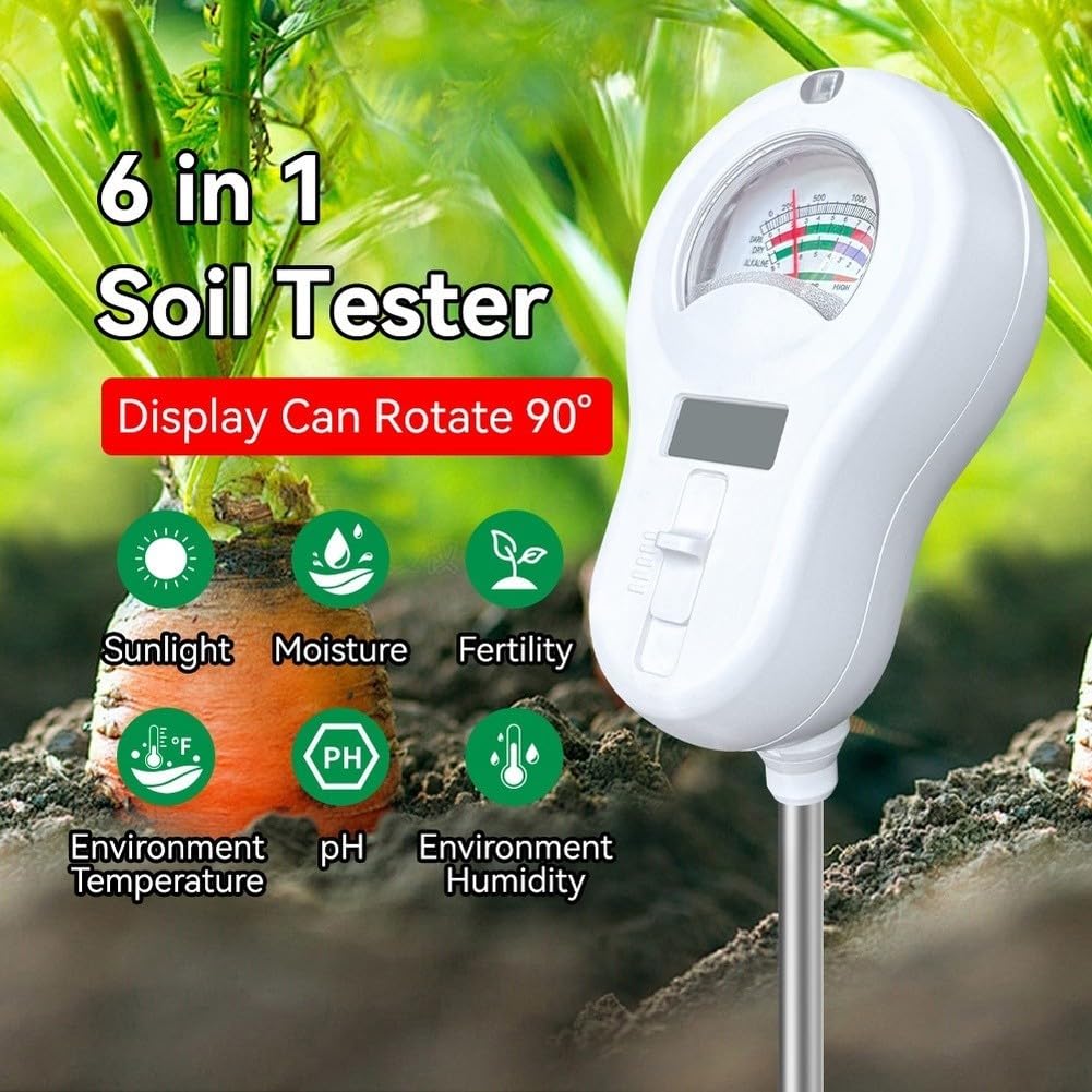 Analizador de para tierra 6 Funciones pH para temp Humedad Analizador(1 probe)