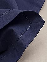 Vista 3 de Servilletas de tela de Palisa para cena con detalle de orilla y esquinas ingletadas, juego de 4 (45.7 x 45.7 cm) Azul marino - Servilletas de cena