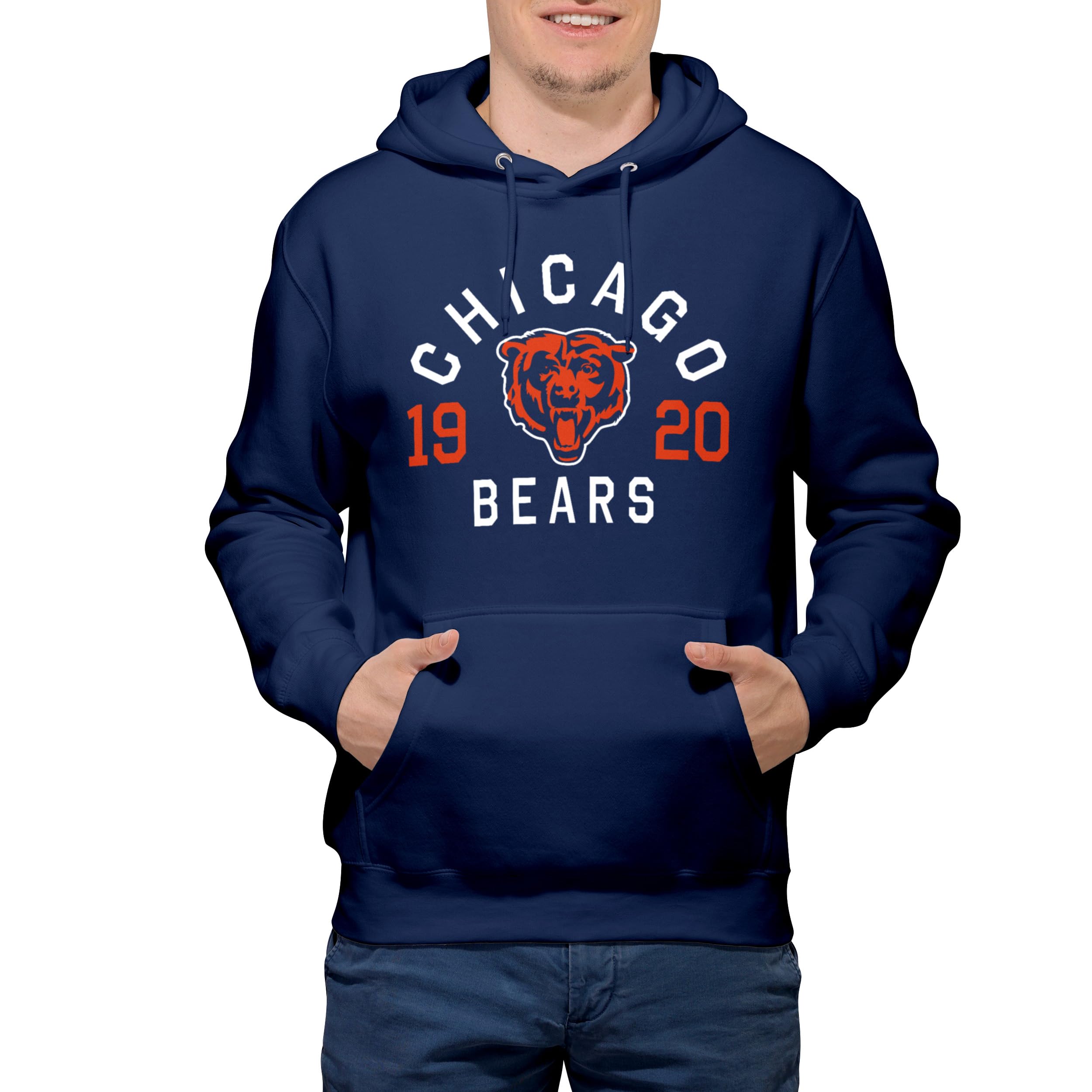 FOCO Unisex Adult NFL Team Logo Heritage Print Pullover Hoodie Hoodie, Team Color, XXL
