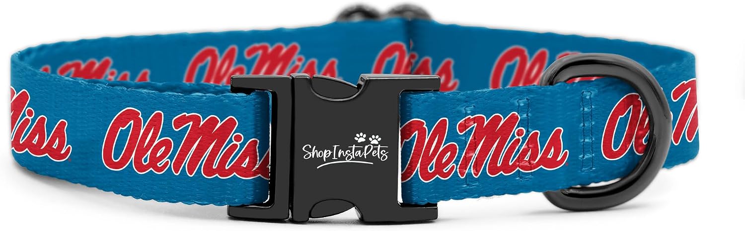 Ole Miss Rebels NCAA Officially Licensed Collar | Great Gift for Fans | Fits Pets (Small Collar)