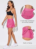 Vista 4 de Aleumdr Falda de baño con volantes en la cintura para mujer