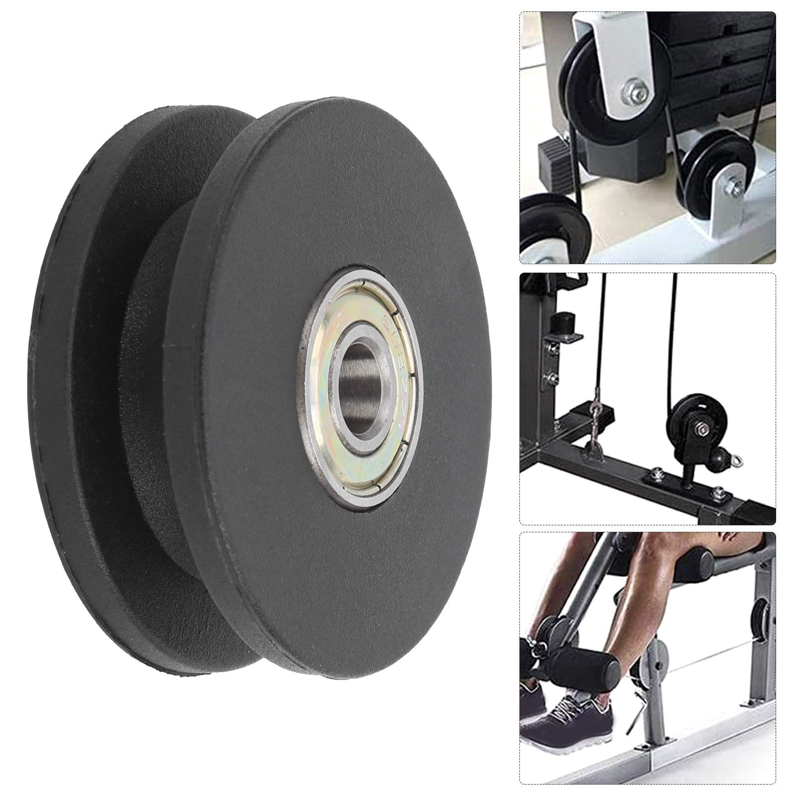 NYLONOWE KOŁO PASOWE Z ŁOŻYSKIEM FITNESS TRWAŁY TRENING SIŁOWY PRZYSTAWKI DO DOMOWEJ SIŁOWNI 10 SZT. 50 MM LEKKI ŁATWY MONTAŻ