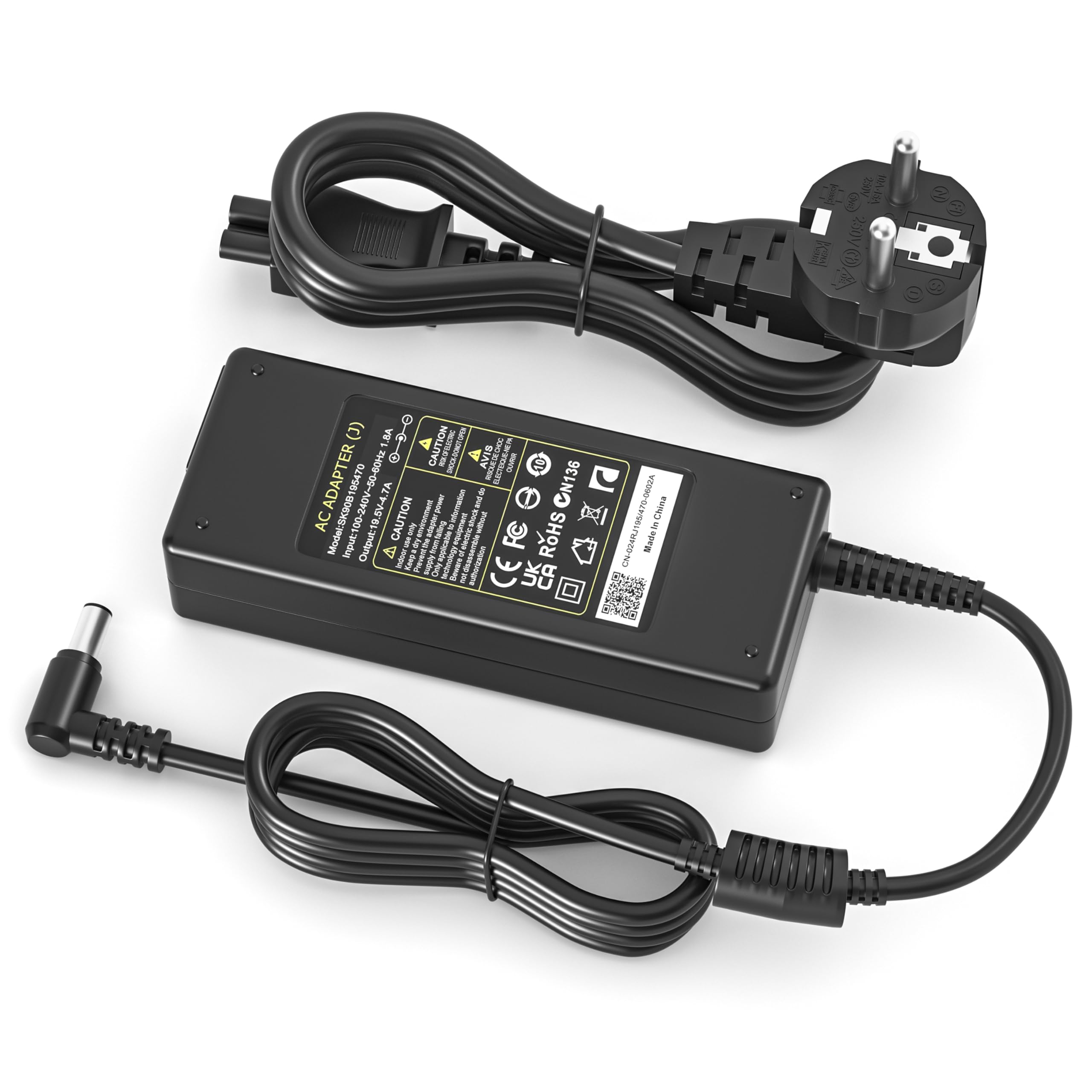 90W Caricatore Alimentatore per Sony Vaio PCG VGP VGN SVE14 SVE15, PCG-71811M PCG-71911M PCG-71211M VGP-AC19V43 VGP-AC19V37 VGP-AC19V31 Sony Bravia Caricabatterie Adattatore 19.5V 4.7A 6,5 x 4,4mm