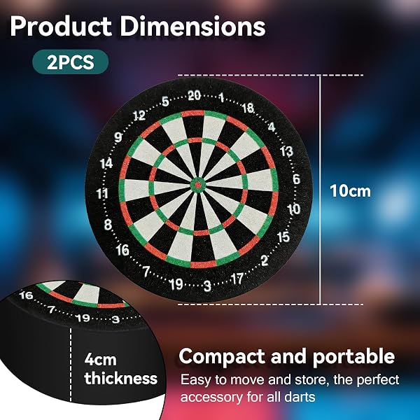 2 Pièces Support Flechette Souple, Support Cible Fléchettes 100x40mm, Portable Mini Dart Dock Poura Les Fléchettes à Aiguilles Souples et Acier Un pour Familles et Clubs - 2