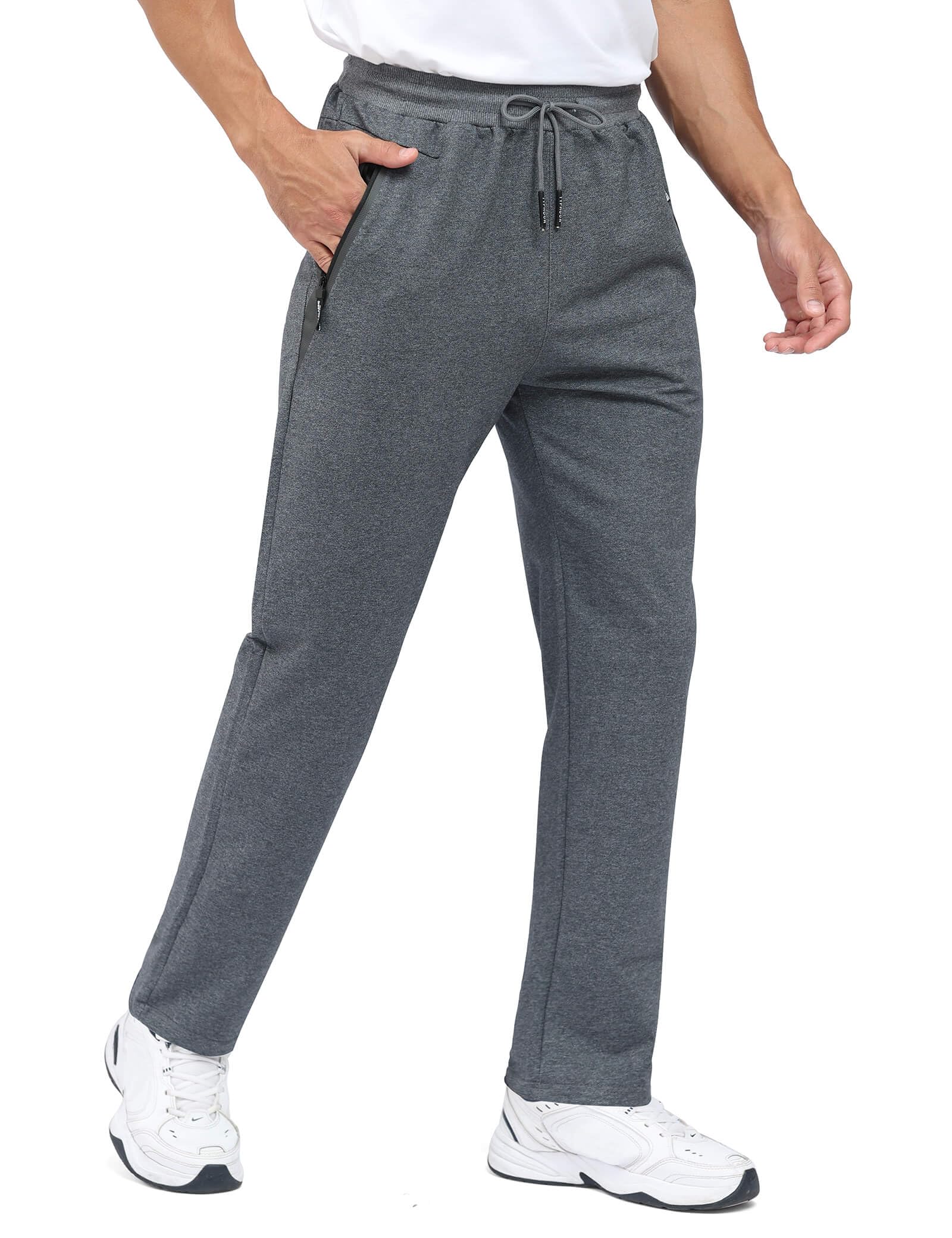 Csqtongan Jogginghose Herren Baumwolle Sporthose Lang Sport Hose Trainingshose Laufhose Jogginghosen Sweatpants Hosen mit Gummizug für Herren Dunkelgrau M