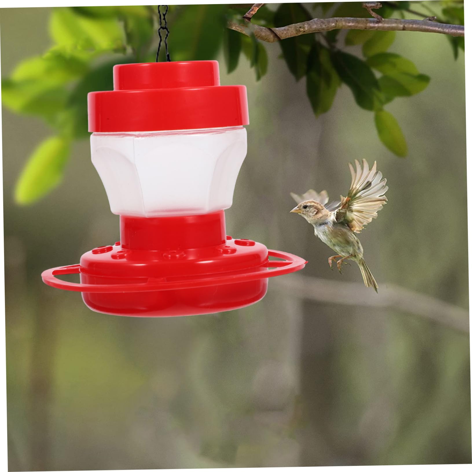 Mipcase 5 Pz Mangiatoia Per Uccelli Da Giardino All'aperto Comoda Mangiatoia Per Uccelli Organizzatore Di Mangimi Per Uccelli All'aperto Mangiatoie Per Uccelli Da Esterno Plastica Rosso