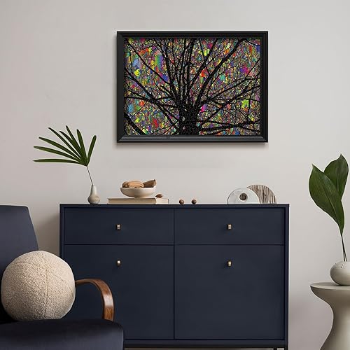 Miniatura 5 de Rompecabezas Hard Impossible para adultos, rompecabezas de desafío difícil de 1000 piezas, rompecabezas de árbol de color arcoíris para adultos