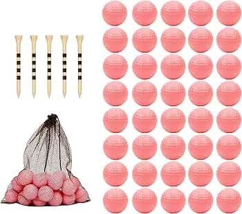 40 Pack Foam Golf Practice Balls - Realistic Feel and Limited Flight Training Balls for Indoor or Outdoor