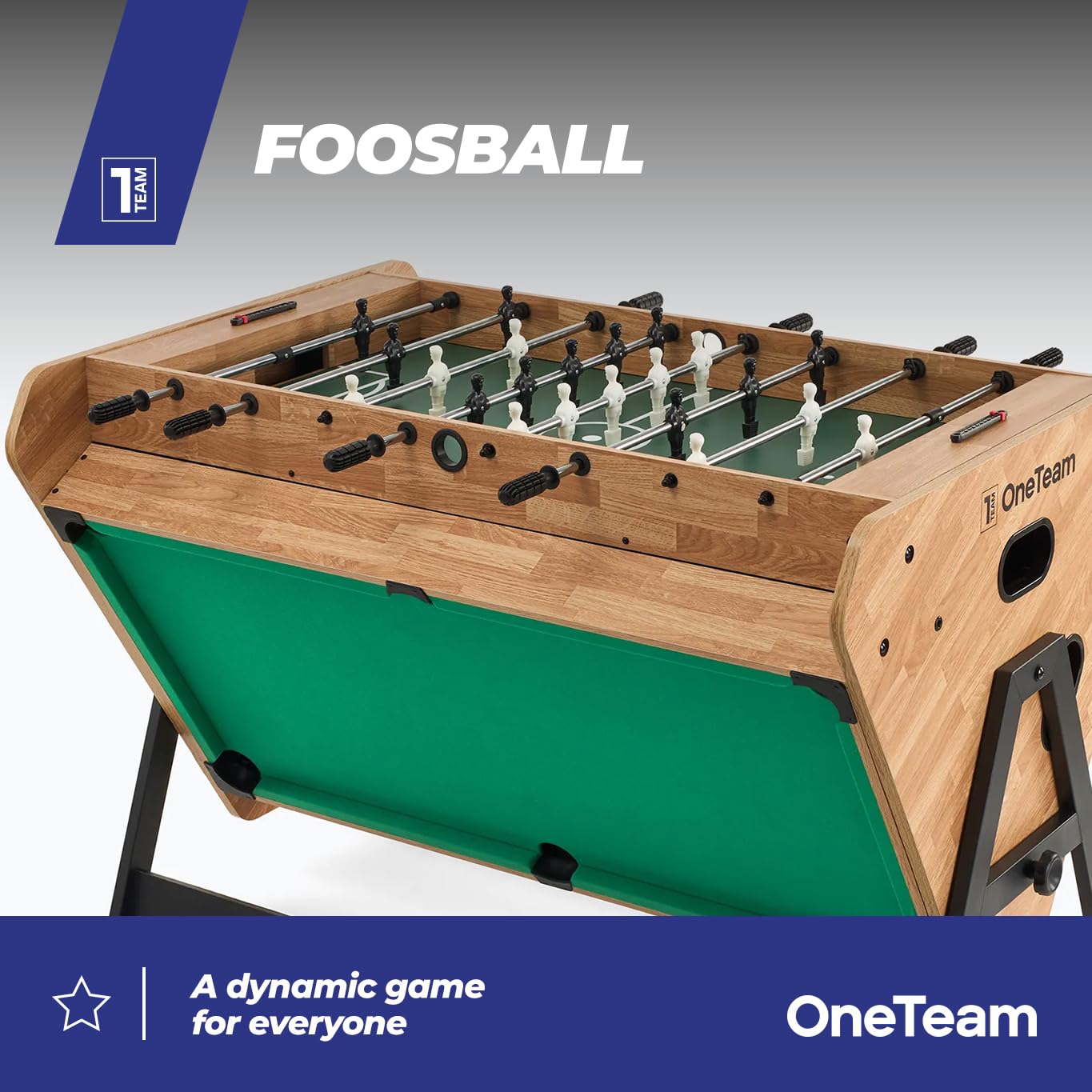 OneTeam FunArena 3in1 Spieltisch Tischfußball Billard Airhockey multifunktional kompakt austauschbare Spielfelder