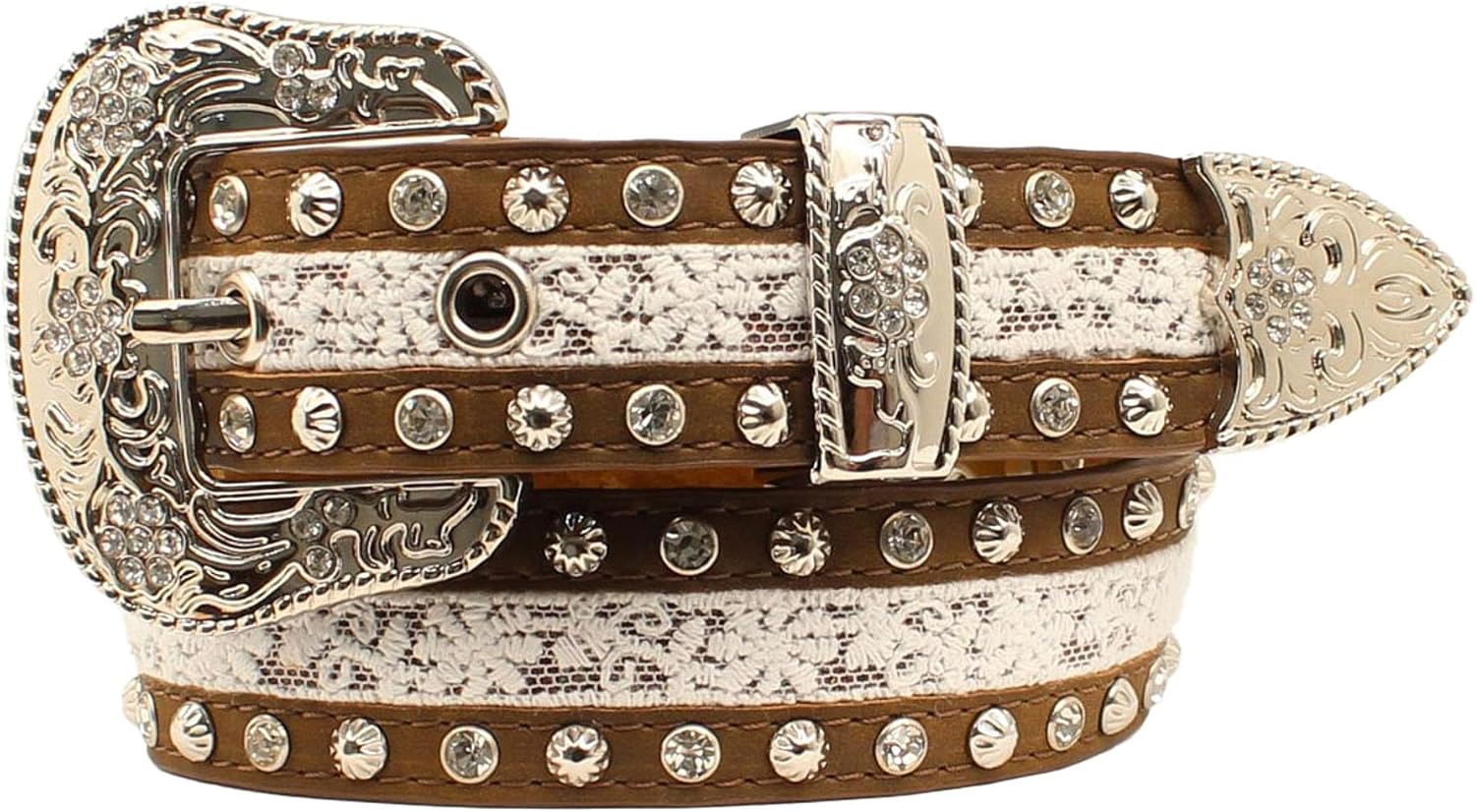 Angel Ranch 1 1/4" Brown Ladies' Fashion Belt - Image 2