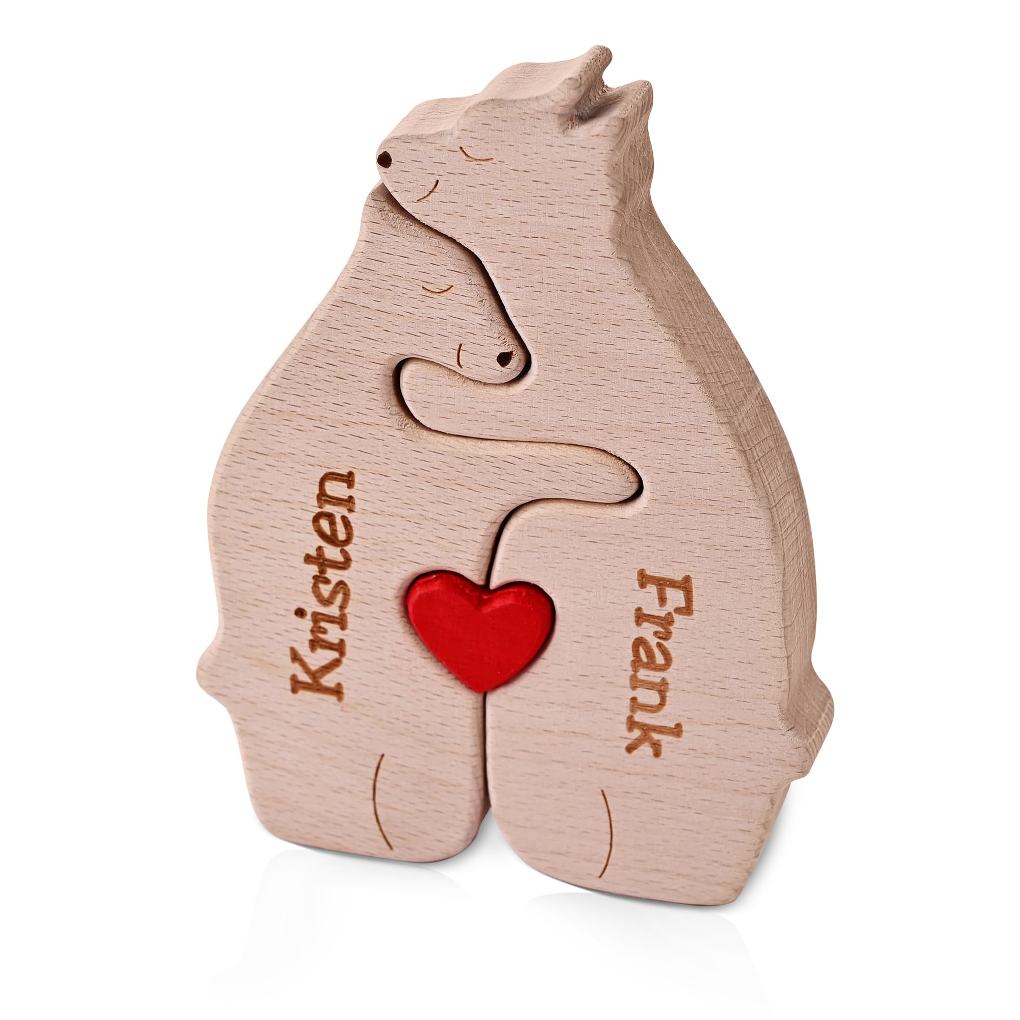 Personalized Family Decor with 2-8 Names,Family Name Gifts,Custom Wooden Animal Puzzles,Wooden Art Puzzles Gifts for Moms,Couples and Friends