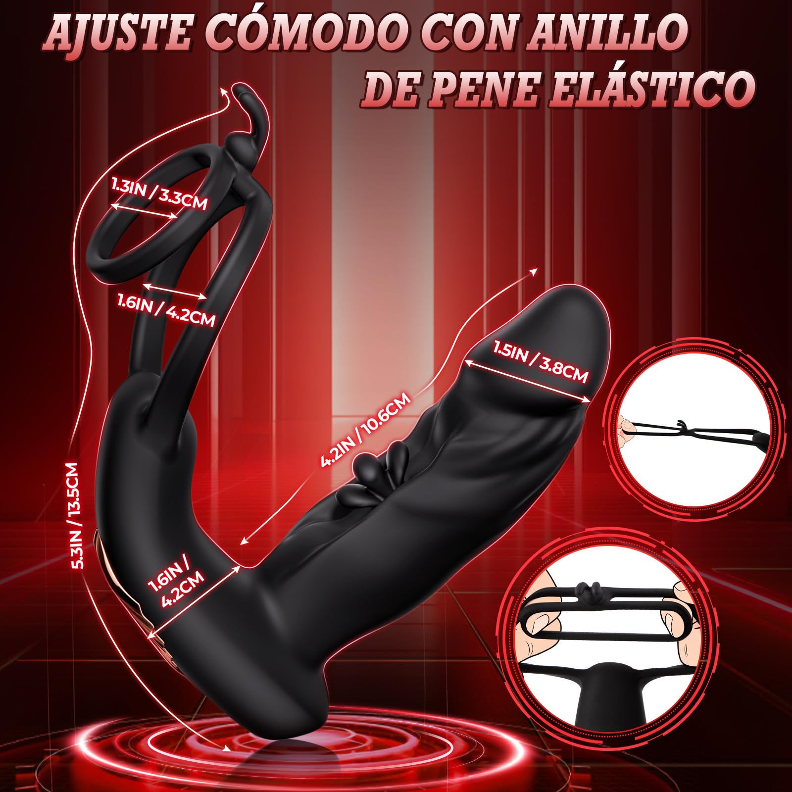 Juguetes eróticos Masculinos estimulador prostata - dilatador vibrador plug anal Silicona Principiantes con 10 modos de vibración & golpeo, Consoladores anales para hombre gay sexuales Distancia Dild